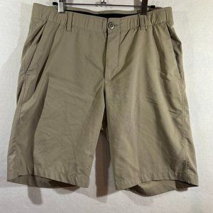 Men's Under Armor Khaki Heat Gear Shorts Size 34